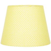 Cúpula de Abajur Tecido Amarelo Bolinha 20x16cm