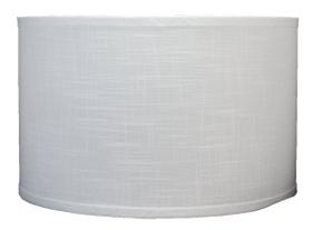 Cúpula de Abajur Urbanest de Linho, Formato Tambor, 41 x 41 x 25 cm, Branco Off-White