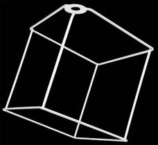 Cupula de Aramado Cubo Branca Para Pendentes e Abajures