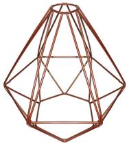 Cupula de Aramado Diamante Cobre Para Pendente e Abajur G Cupula de Aramado Diamante Cobre Para Pendente e Abajur G