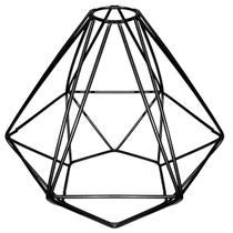 Cupula de Aramado Diamante Preto Para Pendente e Abajur P Cupula de Aramado Diamante Preto Para Pendente e Abajur P