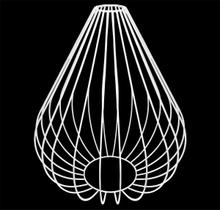 Cupula de Aramado Teardrop Branca Para Pendentes e Abajur G