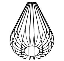 Cupula de Aramado Teardrop Preto Para Pendentes e Abajures G