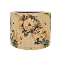 Cúpula de Lâmpada de Bambu Floral com Borboletas e Pássaros 30 x 23 cm Cúpula de Lâmpada de Bambu Floral com Borboletas e Pássaros 30 x 23 cm