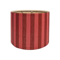 Cúpula de Luminária de Bambu com Listras Vermelhas 30x23 cm Estilo Geométrico Cúpula de Luminária de Bambu com Listras Vermelhas 30x23 cm Estilo Geométrico