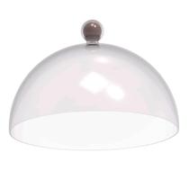 Cúpula de Plástico 25cm para Bolos Tortas Doces Pratos Bubble Crippa Amêndoa