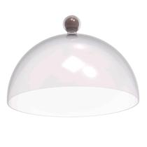 Cúpula de Plástico 25cm para Bolos Tortas Doces Pratos Bubble Crippa Amêndoa