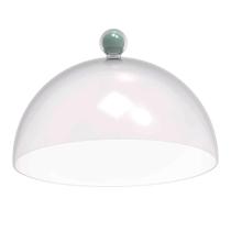 Cúpula de Plástico 25cm para Bolos Tortas Doces Pratos Verde Menta Bubble Crippa