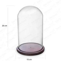 Cúpula de Vidro Redoma de Vidro Bela e a Fera c/Base 20cm
