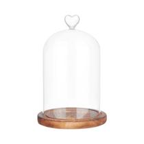 Cúpula Decorativa De Vidro Com Base De Cortiça Para Plantas Florais E Exemplares 1 Unidade