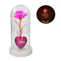 Cúpula Decorativa Flor Com LED E Glitter Cúpula Decorativa Flor Com LED E Glitter