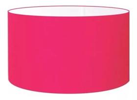 Cupula Em Tecido Cilindrica Abajur Cp-4189 50x30cm Rosa Pink - nc