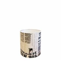 Cúpula em tecido cilíndrica abajur luminária cp-2009 13x15cm ny-jornal