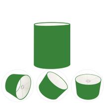 Cúpula em tecido cilíndrica abajur luminária cp-2009 13x15cm verde folha