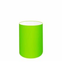 Cúpula em tecido cilíndrica abajur luminária cp-4012 18x25cm verde limão