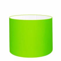Cúpula em tecido cilíndrica abajur luminária cp-4099 40x25cm verde limão
