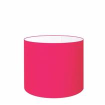 Cúpula em tecido cilíndrica abajur luminária cp-4113 30x25cm rosa pink Cúpula em tecido cilíndrica abajur luminária cp-4113 30x25cm rosa pink