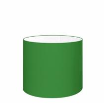 Cúpula em tecido cilíndrica abajur luminária cp-4113 30x25cm verde folha