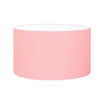 Cúpula em tecido cilíndrica abajur luminária cp-4189 50x30cm rosa bebê Cúpula em tecido cilíndrica abajur luminária cp-4189 50x30cm rosa bebê