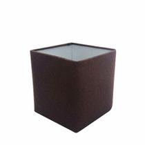 Cúpula em tecido quadrada abajur luminária cp-2006 15/13x13cm café