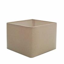 Cúpula em tecido quadrada abajur luminária cp-25/35x35cm algodão crú