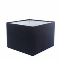Cúpula em tecido quadrada abajur luminária cp-25/35x35cm preto
