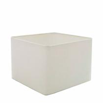 Cúpula em tecido quadrada abajur luminária cp-4270 30/35x35cm branco