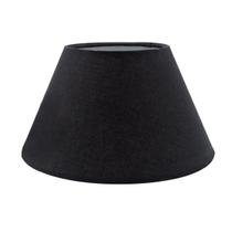 Cúpula Para Abajur Tecido Algodão 11 cm x 10 cm x 19 cm Bege, Preto e Branco Soquete Nacional 3,5 cm Ref 16