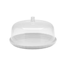 Cúpula Para Bolo Acrílica Boleira Transparente Redonda 25cm - Ou