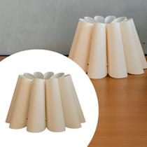 Cupula Petala Pequena Para Luminaria De Mesa Tecido Algodao 16 cm x 16 cm x 25 cm Soquete Nacional 3,5 cm
