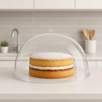 Cupula Protetora De Alimento Redonda Cristal Grande 33cm Cupula Protetora De Alimento Redonda Cristal Grande 33cm