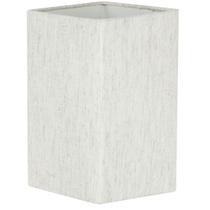 Cúpula Quadrada de Abajur Tecido Linho Claro 12x20cm