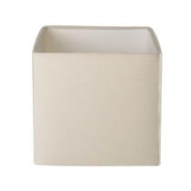 Cúpula Quadrada Para Abajur Tecido Algodão Bege, Preto e Branco 30 cm x 30 cm x 30 cm Soquete Importado Encaixe 4 Cm Ref 57 - Tangerina Mca