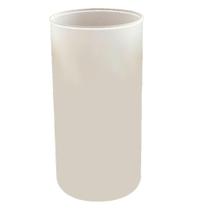 Cúpula Tulipa Vidro Tubo Redondo 9x18cm Fosco Lustre Arandela Lampião Muller