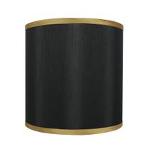 Cúpula Urbanest Clássica Cilíndrica Preta com Dourado 25 cm