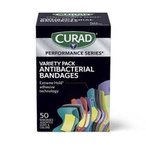 Curad Performance Series IRONMAN Bandagens Antibacterianas, Tecnologia de Adesivo de Fixação Extrema, Bandagens para Dedos e Articulações, Tecido Flexível, Kit Variado com Tamanhos e Cores Sortidas, 50 Unidades, Caixa com 24 Curad Performance Series IRONMAN Bandagens Antibacterianas, Tecnologia de Adesivo de Fixação Extrema, Bandagens para Dedos e Articulações, Tecido Flexível, Kit Variado com Tamanhos e Cores Sortidas, 50 Unidades, Caixa com 24
