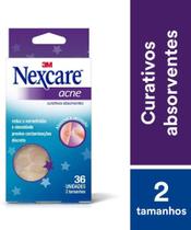 Curativo Absorvente Para Acne Nexcare 36 Unidades 2 Tamanhos