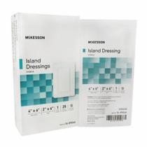 Curativo adesivo McKesson 4 x 6 polegadas polipropileno/rayon retângulo branco estéril branco 1 cada por McKesson (pacote com 4)