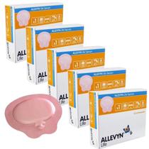 Curativo Allevyn Life Adesivo 21,6cm x 23cm SacrumSmith e Nephew Kit com 5 Unidades