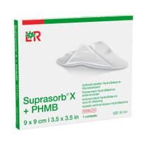 Curativo antimicrobian hidrob suprasorb x+phmb 9x9cm 1un l&r tamanho:9x9cm