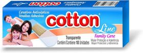 Curativo Antisséptico Transparente Com 10 Unid. Cotton Line Curativo Antisséptico Transparente Com 10 Unid. Cotton Line