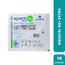 Curativo aquacel ag+ extra 15 x 15 cm (cx c/10 unds) - convatec