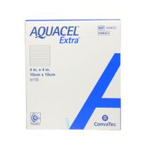 Curativo aquacel extra 10 x 10 cm (cx c/10) 420672 - convatec