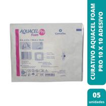 Curativo aquacel foam pro 10 x 10 adesivo (cx /05 unds) - convatec