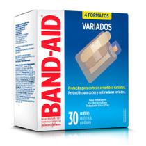 Curativo Band-Aid 4 Formatos Variados Transparente com 30 Unidades