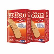 Curativo Band-Aid Family Care kit 2 Caixas C/35 Unidades Cotton Line