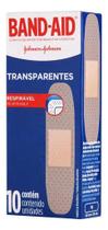 Curativo Band Aid Johnson Transparente com 10 Unidades