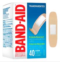 Curativo Band Aid Johnson Transparente com 40 Unidades