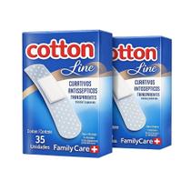 Curativo BandAid Family Care kit 2 Caixas Com 35 Unidades Cotton Line Curativo BandAid Family Care kit 2 Caixas Com 35 Unidades Cotton Line