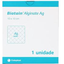 Curativo Biatain AG Coloplast Prata/Cálcio 3760 10x10cm - unidade